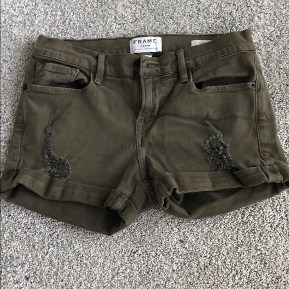 Frame cut off denim shorts - Picture 4 of 8